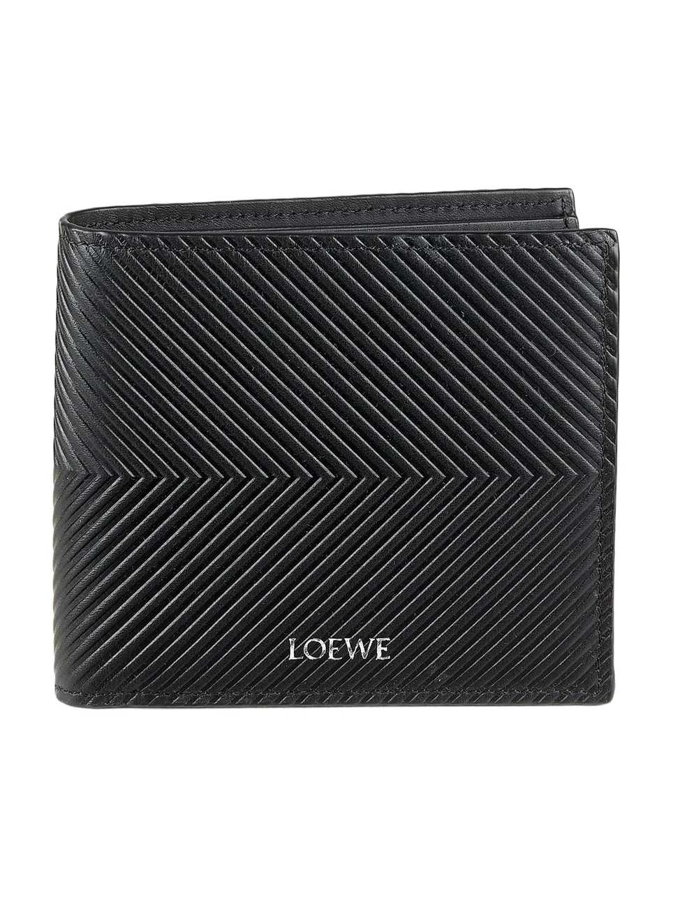 Loewe Men's Chevron Leather Bifold Wallet