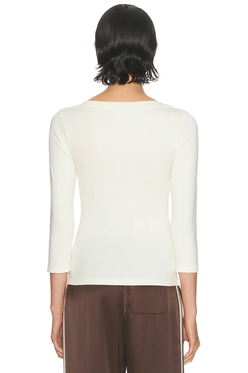 DONNI. The Baby Rib Boatneck Top | Thumbnail 3