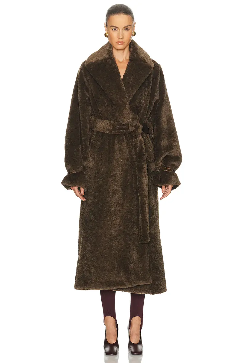 DARKPARK Madison Faux Fur Trench Coat | Thumbnail 2 DARKPARK Madison Faux Fur Trench Coat | Thumbnail 2