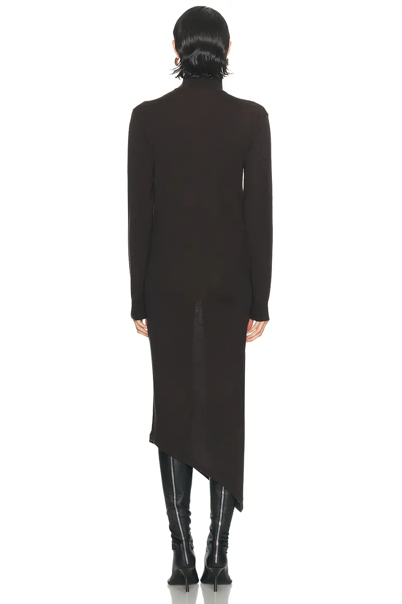 Courrèges One Shoulder Wool Long Dress | Thumbnail 3
