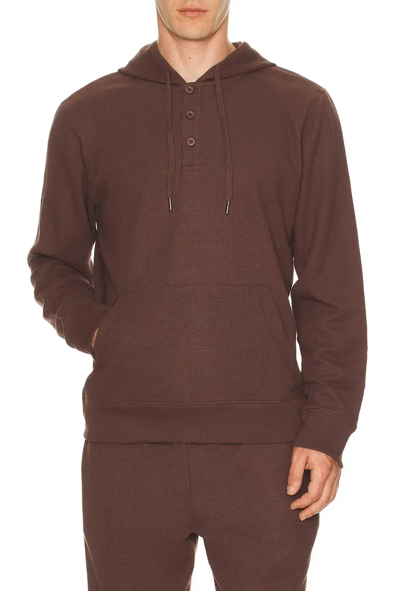 Onia Waffle Half Button Hoodie | Thumbnail 3 Onia Waffle Half Button Hoodie | Thumbnail 3