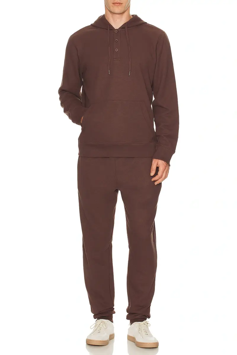 Onia Waffle Half Button Hoodie | Thumbnail 5 Onia Waffle Half Button Hoodie | Thumbnail 5