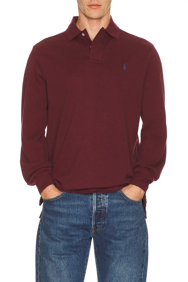 Polo Ralph Lauren Long Sleeve Mesh Polo | Thumbnail 3 Polo Ralph Lauren Long Sleeve Mesh Polo | Thumbnail 3