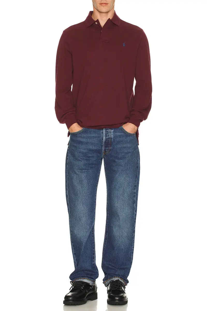 Polo Ralph Lauren Long Sleeve Mesh Polo | Thumbnail 4 Polo Ralph Lauren Long Sleeve Mesh Polo | Thumbnail 4