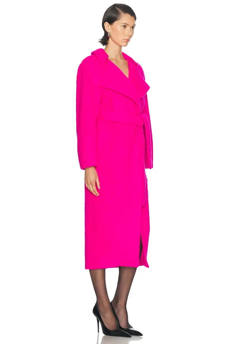 Lapointe Fuzzy Coating Belted Coat | Thumbnail 3 Lapointe Fuzzy Coating Belted Coat | Thumbnail 3