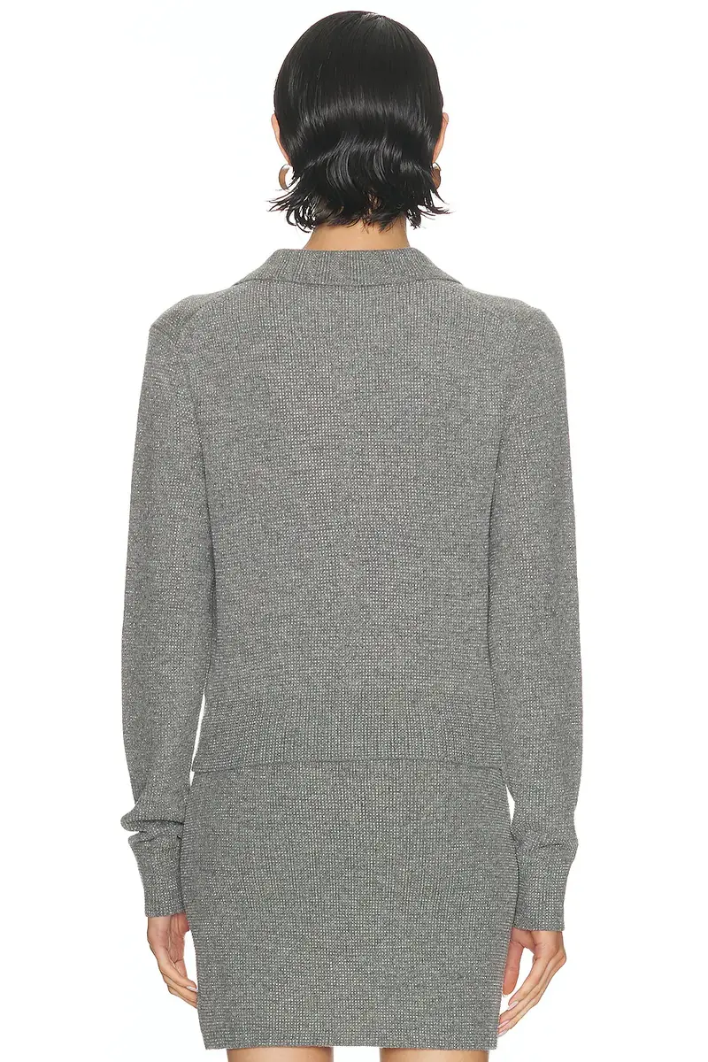 Alexander Wang Hotfix Long Sleeve Polo Cardigan | Thumbnail 3 Alexander Wang Hotfix Long Sleeve Polo Cardigan | Thumbnail 3