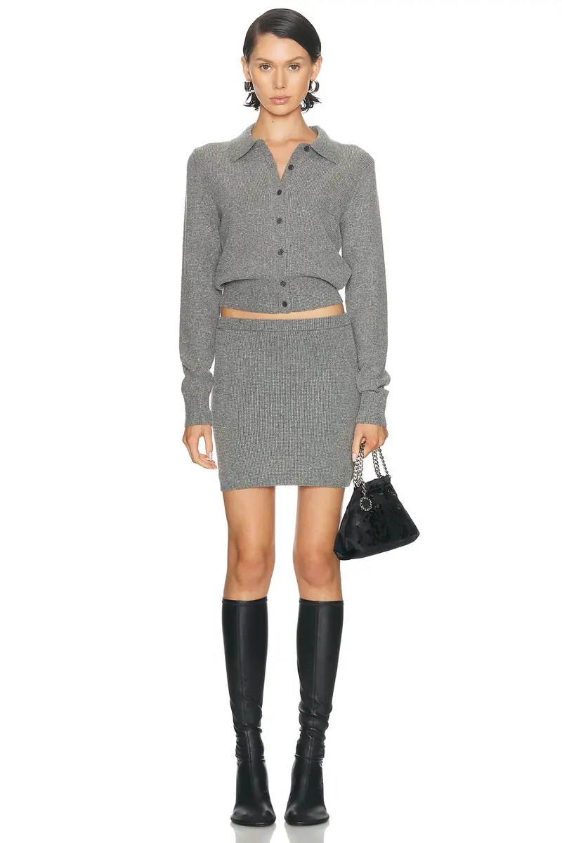 Alexander Wang Hotfix Long Sleeve Polo Cardigan | Thumbnail 4 Alexander Wang Hotfix Long Sleeve Polo Cardigan | Thumbnail 4
