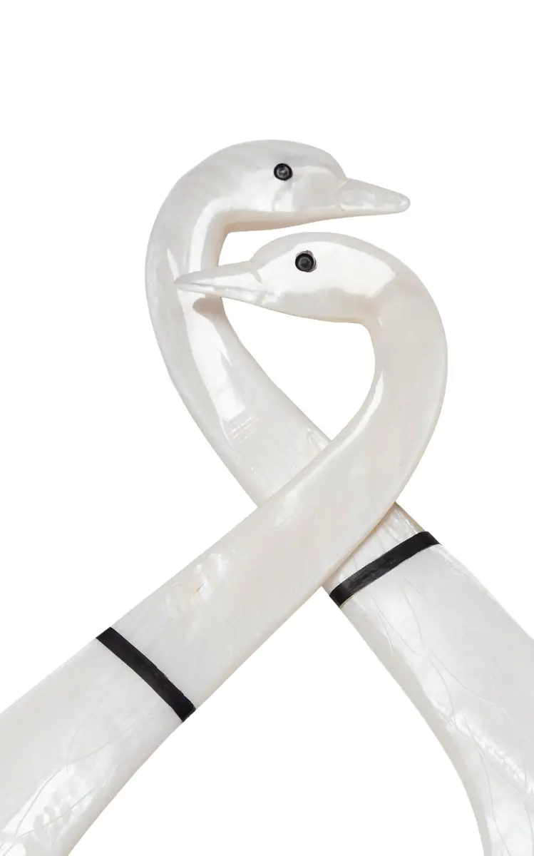 Gohar World Set-of-Two Swan Mother-of-Pearl Serving Spoons | Thumbnail 4 Gohar World Set-of-Two Swan Mother-of-Pearl Serving Spoons | Thumbnail 4