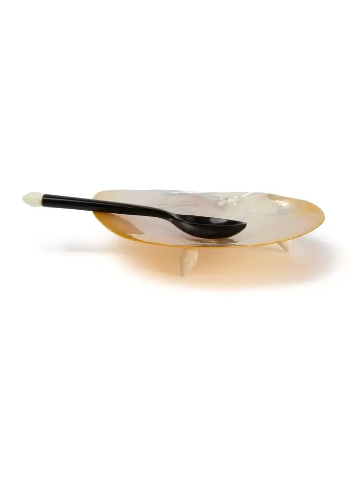 Gohar World Horn and Mother-of-Pearl Caviar Set