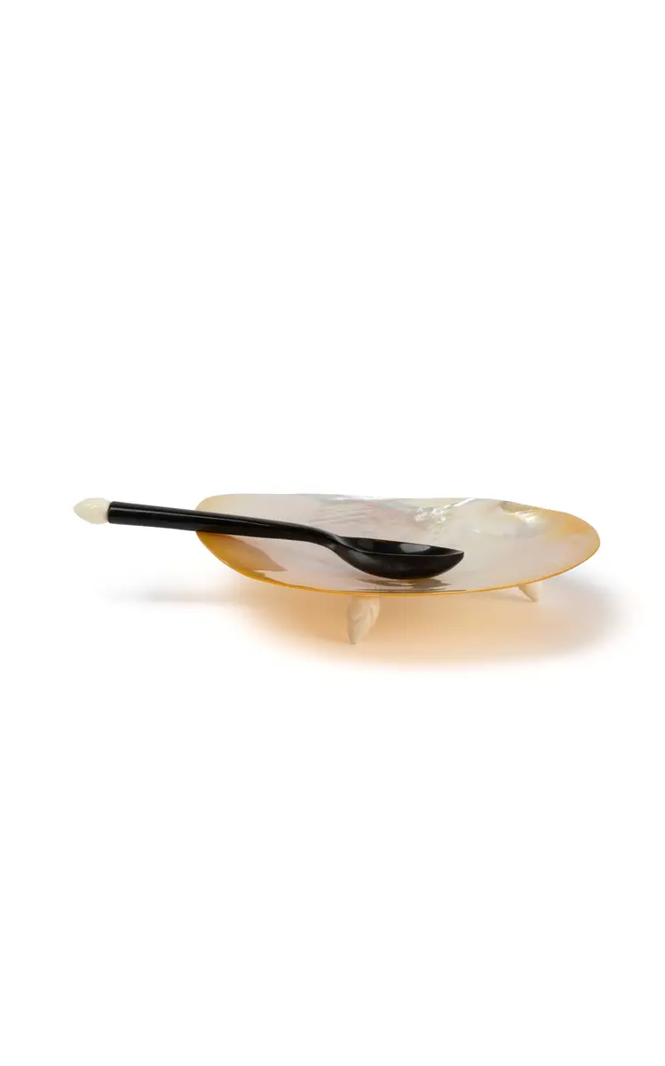 Gohar World Horn and Mother-of-Pearl Caviar Set - White | Image 1 Gohar World Horn and Mother-of-Pearl Caviar Set - White | Image 1