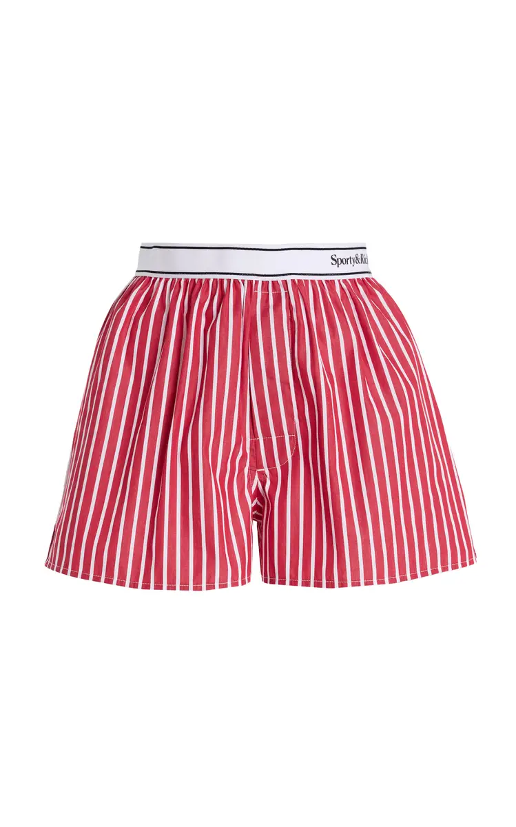 Sporty & Rich Serif Cotton Stiped Logo Boxers | Thumbnail 6 Sporty & Rich Serif Cotton Stiped Logo Boxers | Thumbnail 6