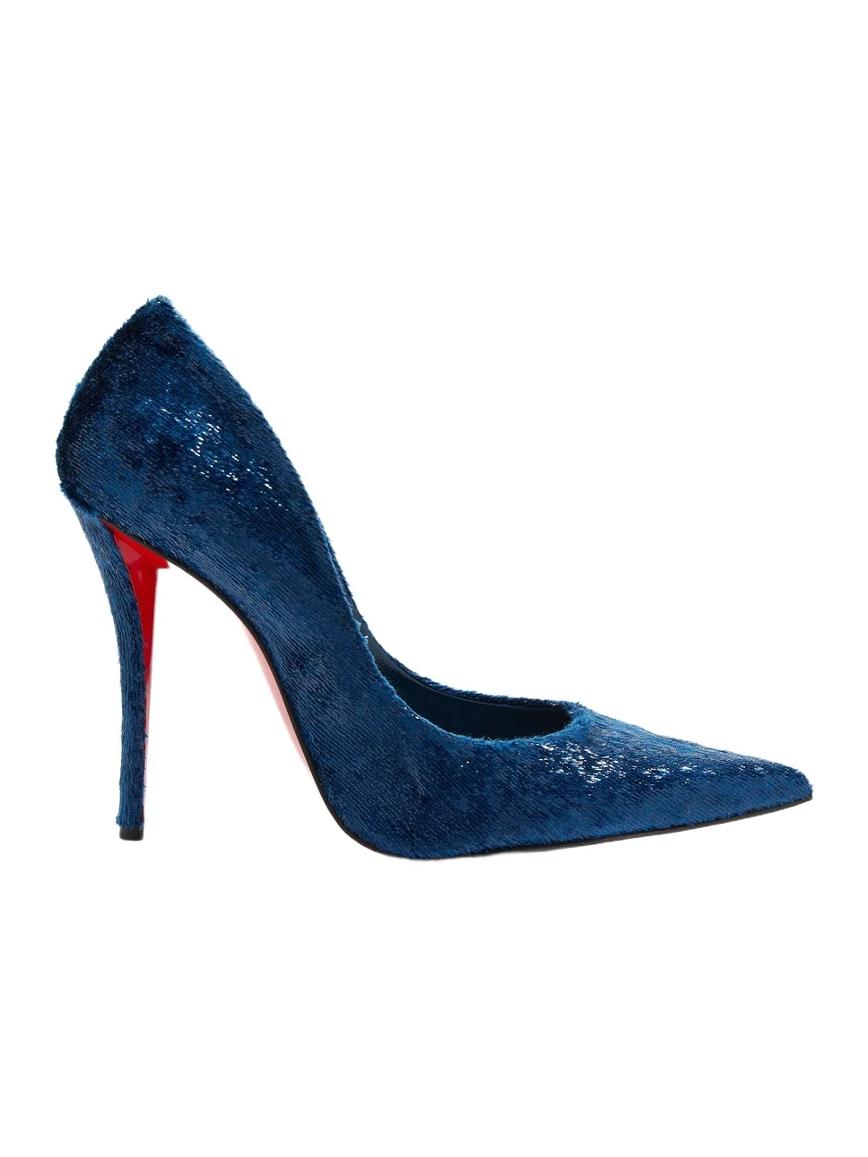 Christian Louboutin Exclusive Miss Z 100mm Velvet-Effect Leather Pumps