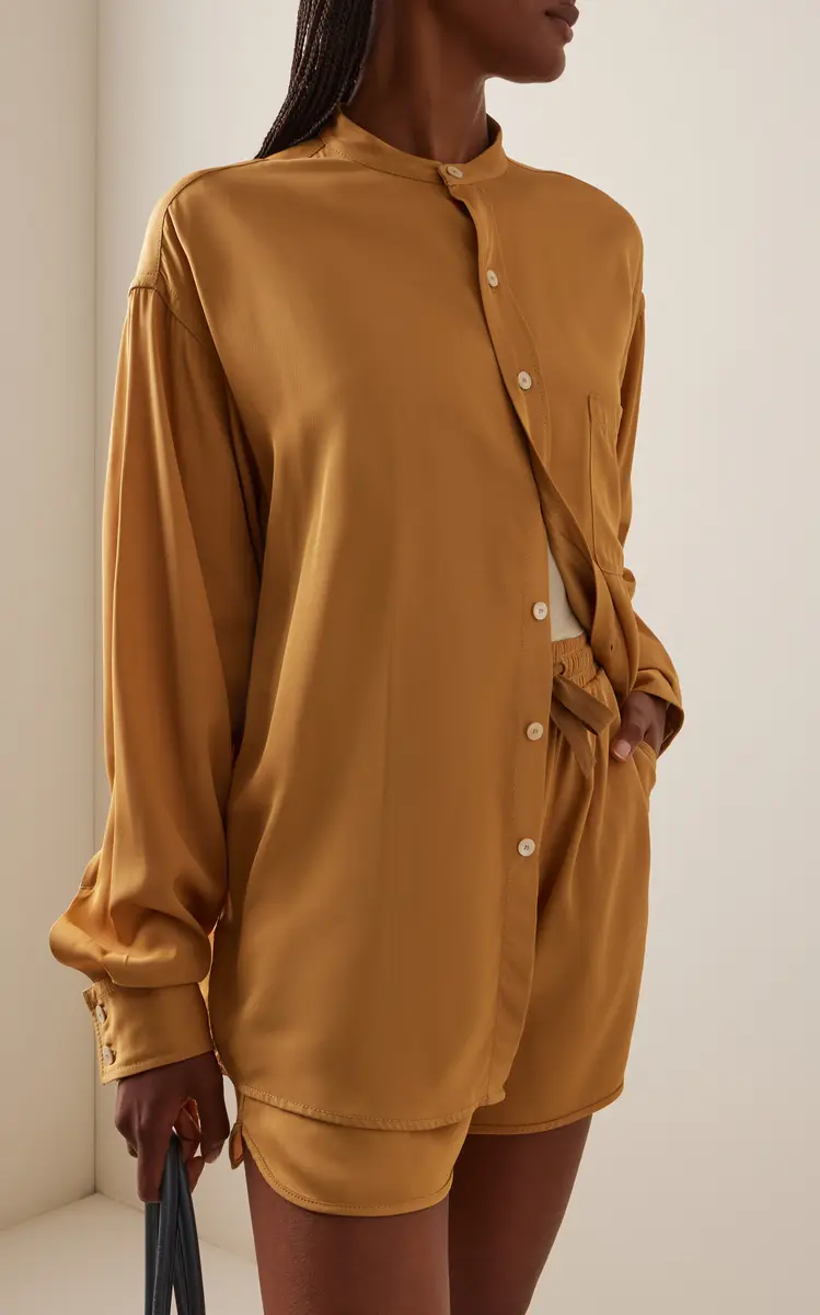 Sanderlak Oversized Draped Viscose Poplin Shirt | Thumbnail 2 Sanderlak Oversized Draped Viscose Poplin Shirt | Thumbnail 2