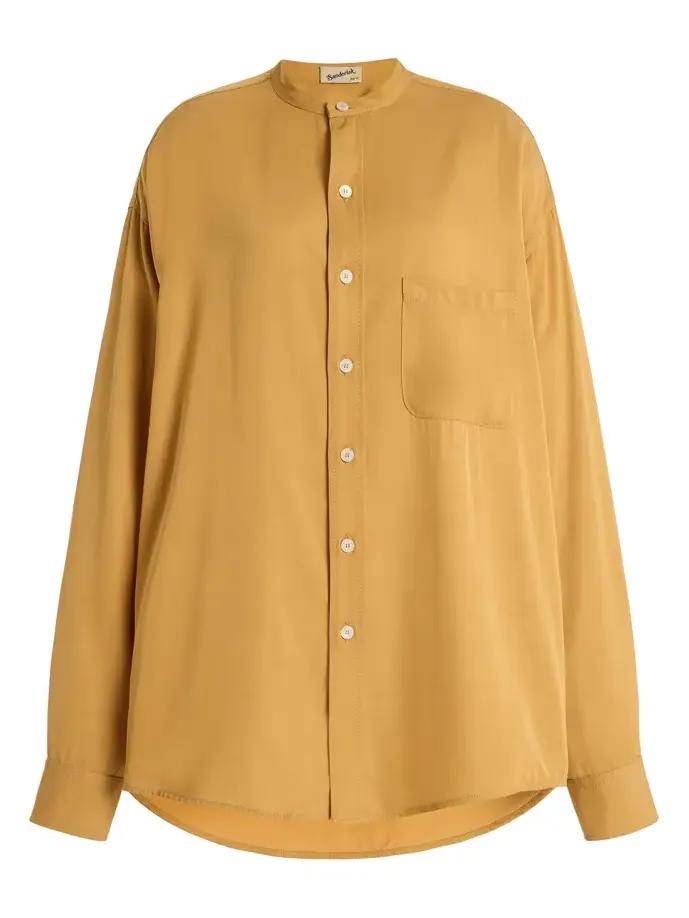 Sanderlak Oversized Draped Viscose Poplin Shirt