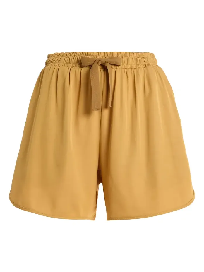 Sanderlak Drawstring Draped Viscose Poplin Shorts