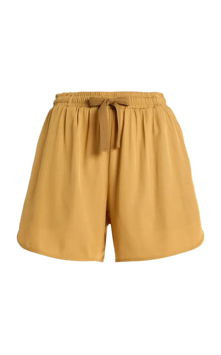 Sanderlak Drawstring Draped Viscose Poplin Shorts | Image 1 Sanderlak Drawstring Draped Viscose Poplin Shorts | Image 1