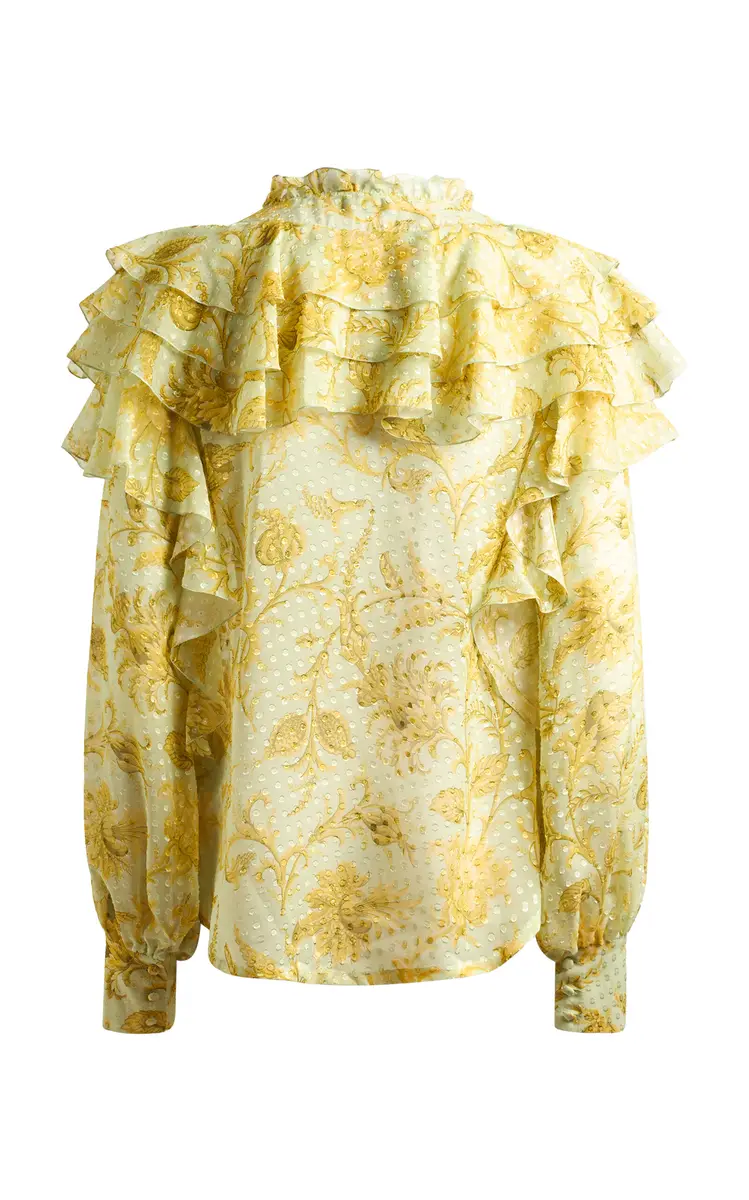Etro Ruffled Silk-Blend Top | Thumbnail 6 Etro Ruffled Silk-Blend Top | Thumbnail 6