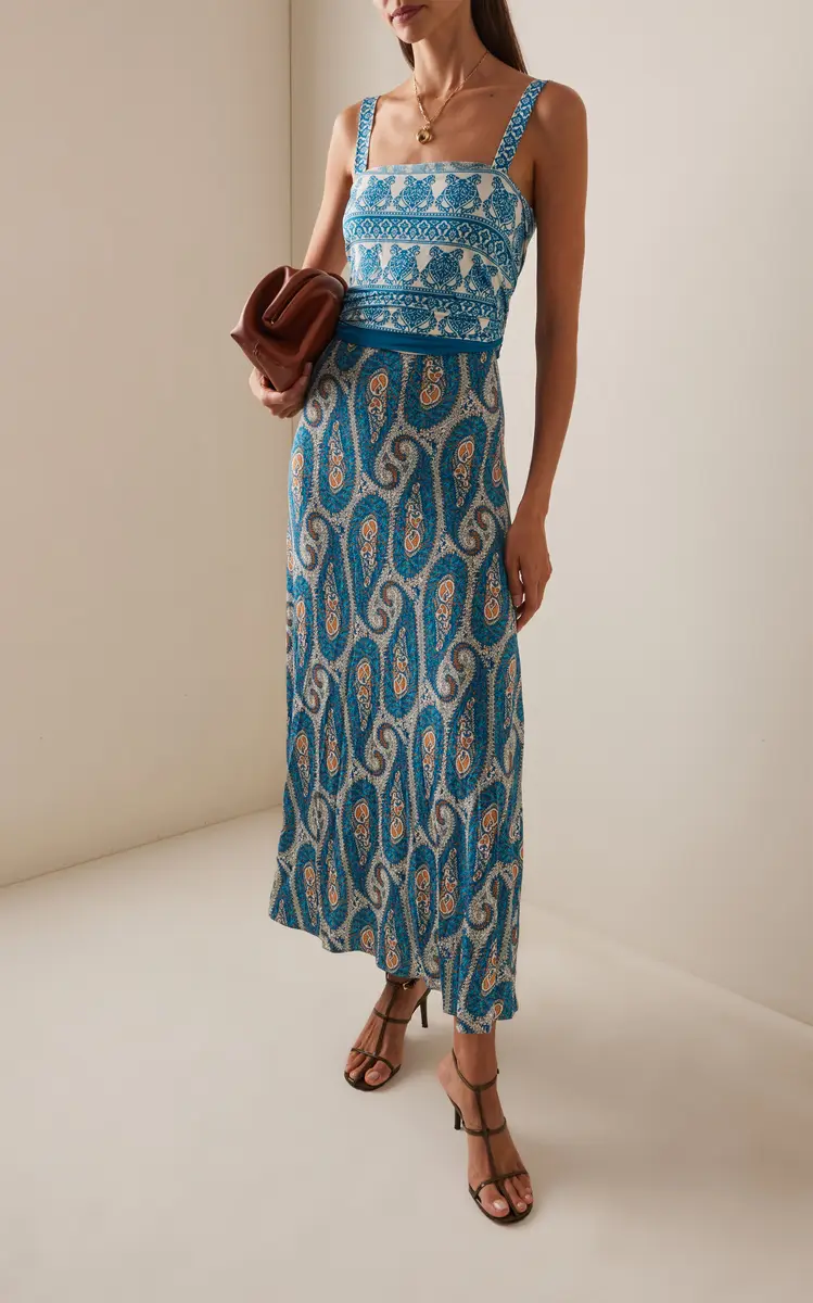 Etro Wrapped Jersey Maxi Dress | Thumbnail 3 Etro Wrapped Jersey Maxi Dress | Thumbnail 3