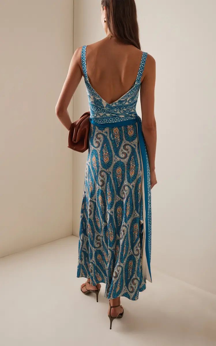 Etro Wrapped Jersey Maxi Dress | Thumbnail 4 Etro Wrapped Jersey Maxi Dress | Thumbnail 4