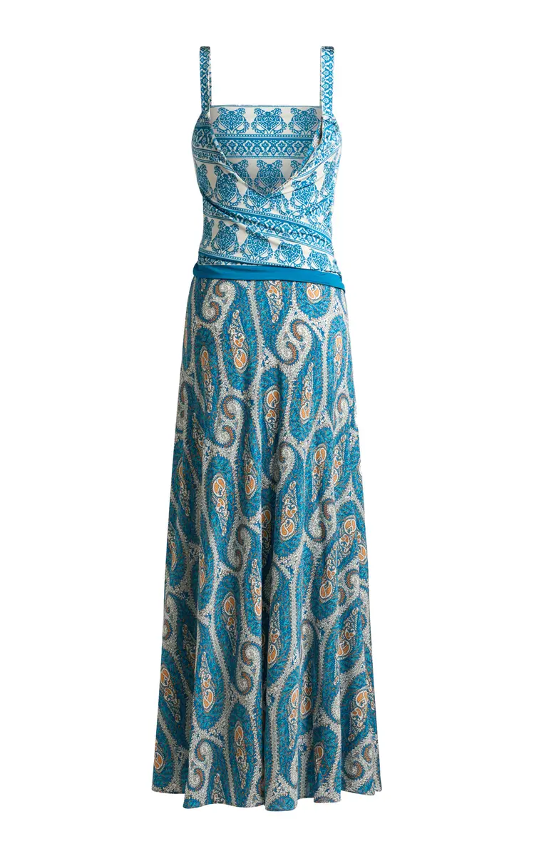 Etro Wrapped Jersey Maxi Dress | Thumbnail 5 Etro Wrapped Jersey Maxi Dress | Thumbnail 5