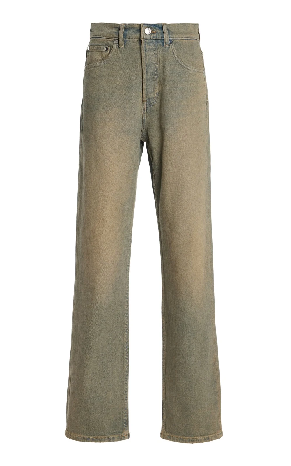 EB Denim Stretch High-Rise Straight-Leg Jeans
