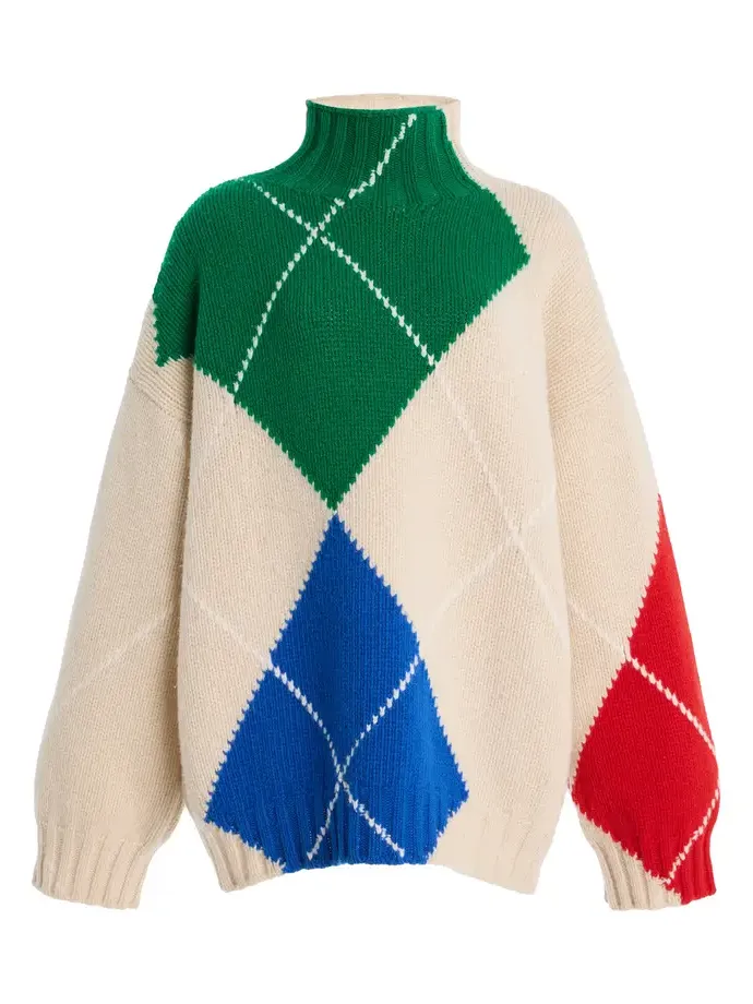 JW Anderson x Pringle of Scotland Oversized Argyle Wool Turtleneck Sweater JW Anderson x Pringle of Scotland Oversized Argyle Wool Turtleneck Sweater