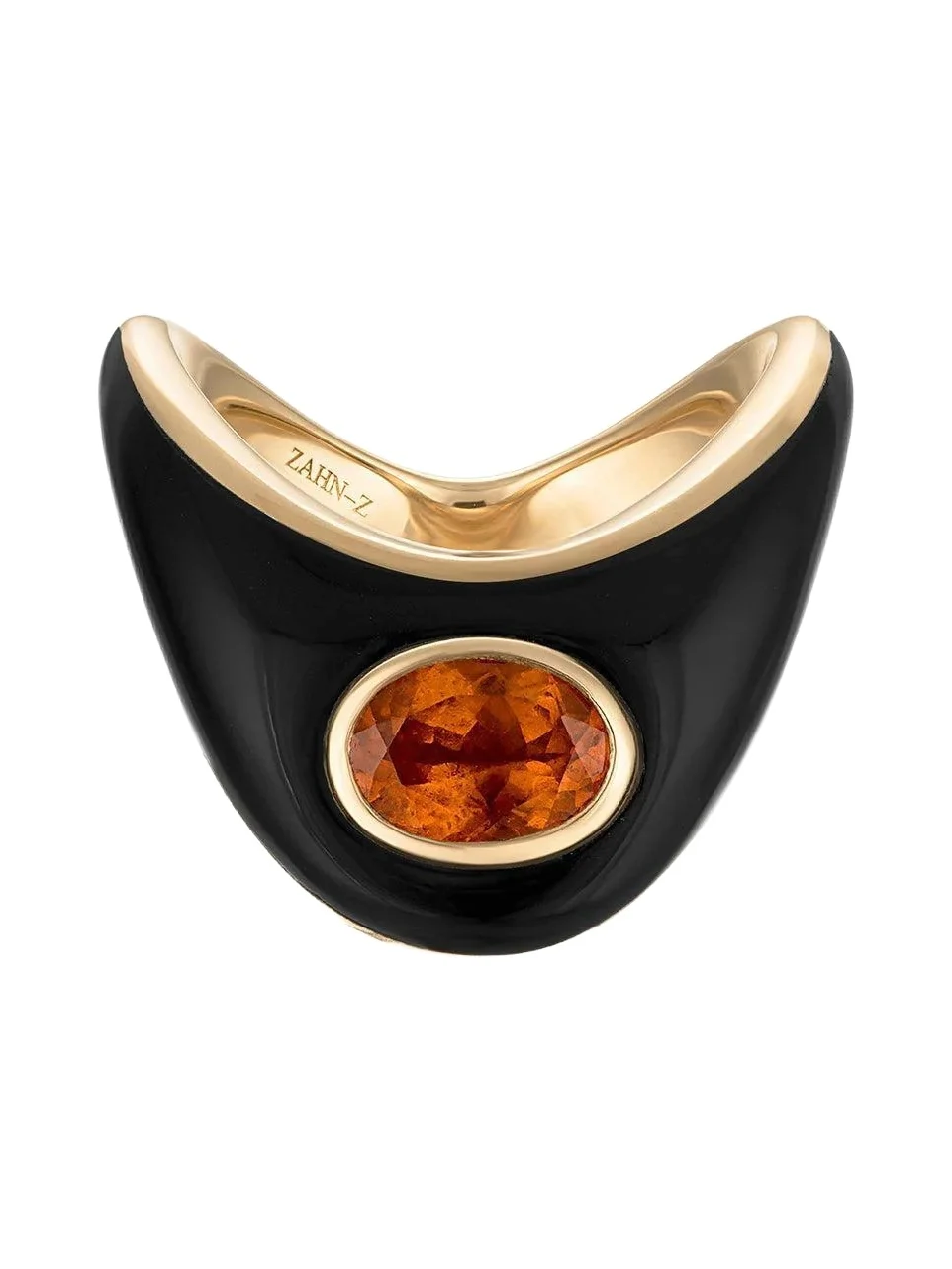 Onyx Citrine Big Zaha Ring