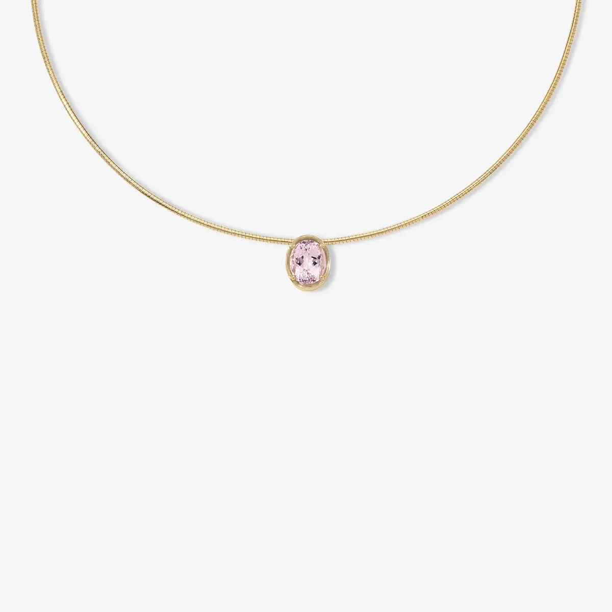 Stephanie Gottlieb Margot Pink Morganite Oval Cut Necklace | Thumbnail 2 Stephanie Gottlieb Margot Pink Morganite Oval Cut Necklace | Thumbnail 2