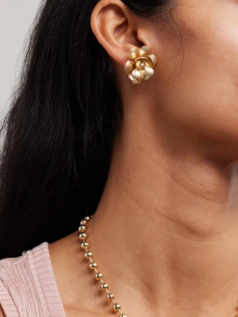 Roxanne Assoulin The Flower Gold-tone Clip Earrings | Thumbnail 2