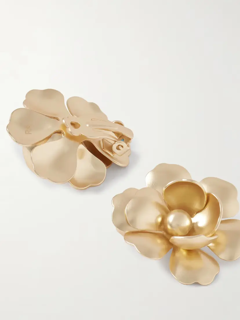 Roxanne Assoulin The Flower Gold-tone Clip Earrings | Thumbnail 3