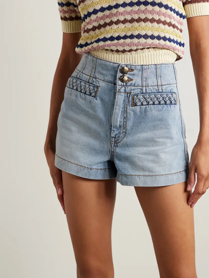 Zimmermann Wanderlust Denim Shorts | Thumbnail 3 Zimmermann Wanderlust Denim Shorts | Thumbnail 3