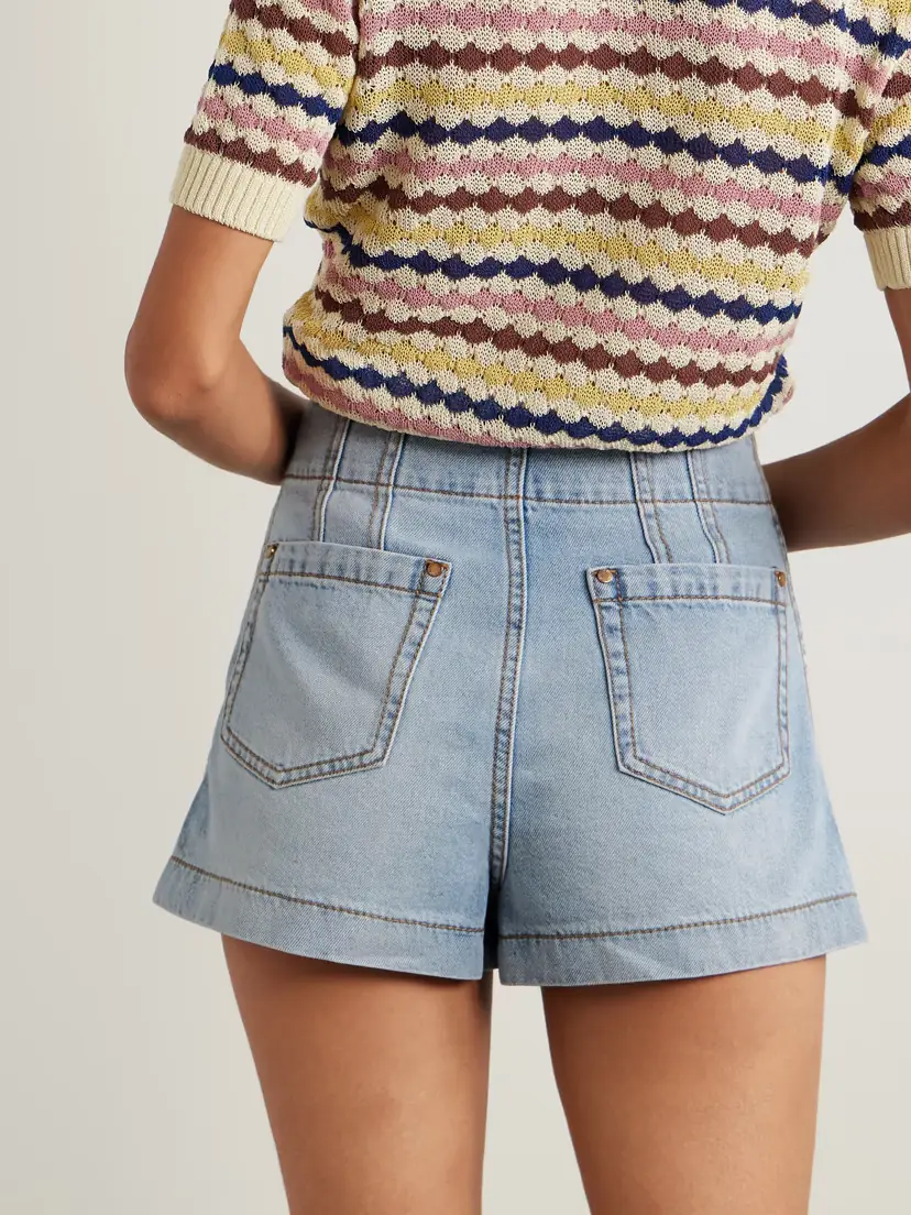 Zimmermann Wanderlust Denim Shorts | Thumbnail 4 Zimmermann Wanderlust Denim Shorts | Thumbnail 4