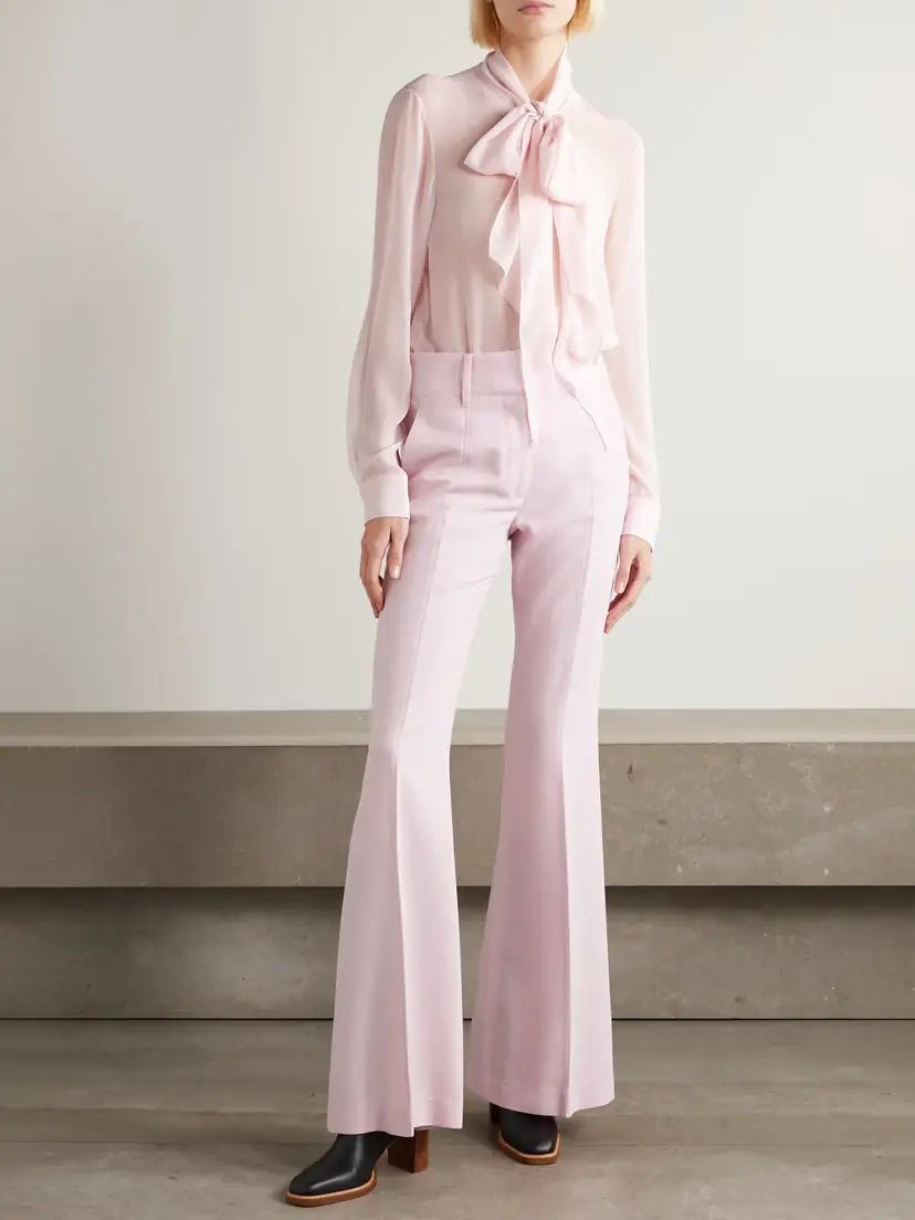 Gabriela Hearst Shildon Pussy-bow Silk-georgette Blouse | Thumbnail 2 Gabriela Hearst Shildon Pussy-bow Silk-georgette Blouse | Thumbnail 2