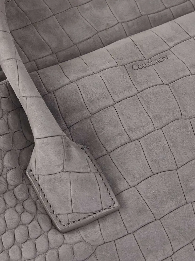 Calvin Klein Collection America Duffle Medium Croc-effect Suede Tote | Thumbnail 4 Calvin Klein Collection America Duffle Medium Croc-effect Suede Tote | Thumbnail 4