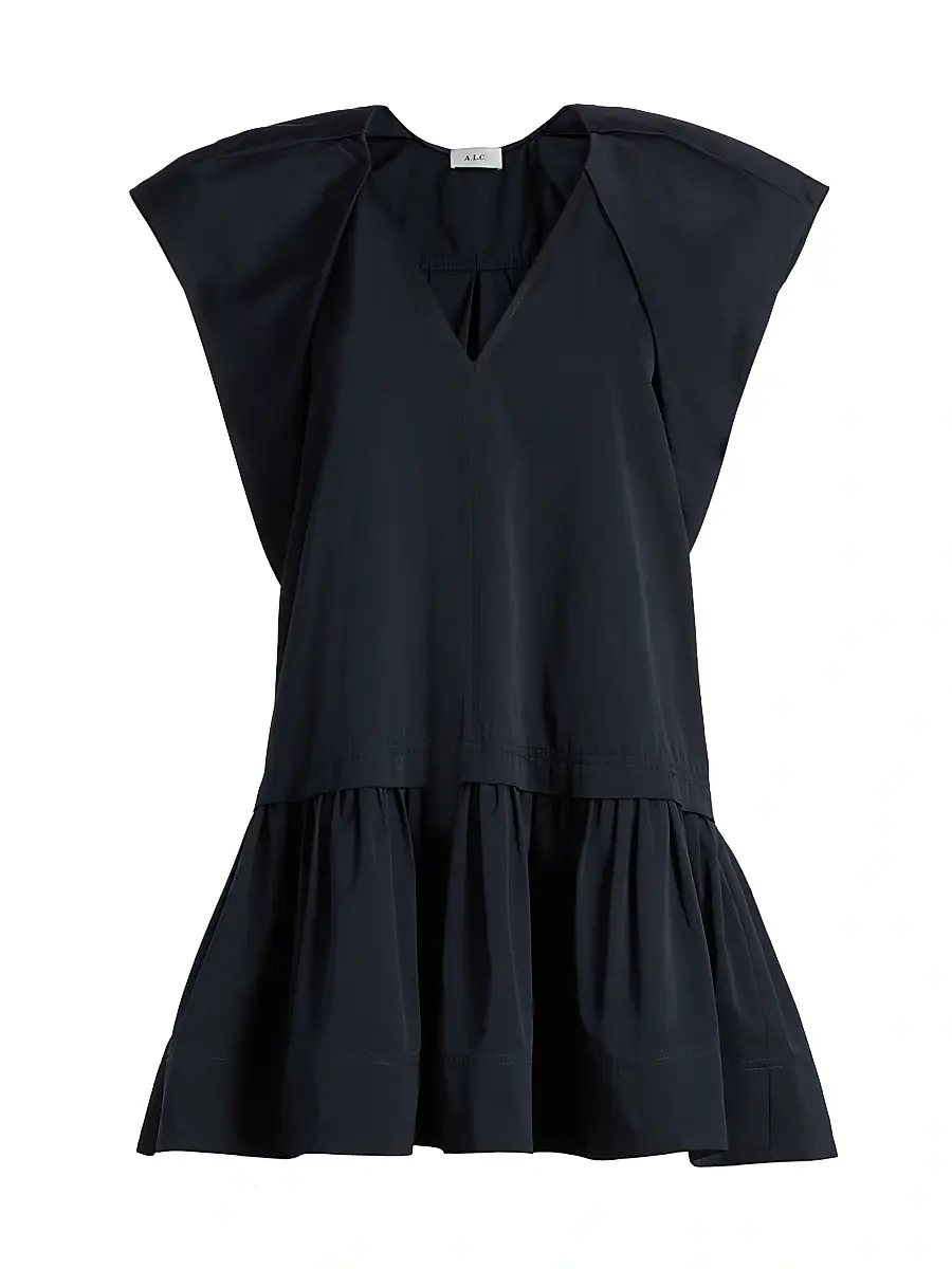 A.L.C. Women's Ember Faille Drop-Waist Minidress - Navy | Image 1 A.L.C. Women's Ember Faille Drop-Waist Minidress - Navy | Image 1