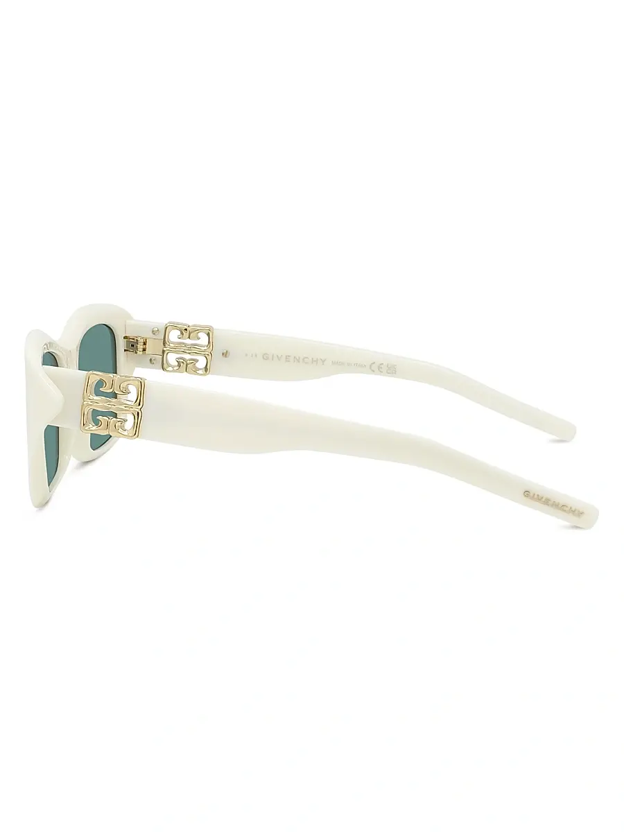 Givenchy Women's 4G Liquid 54MM Rectangular Sunglasses - White Green | Thumbnail 3 Givenchy Women's 4G Liquid 54MM Rectangular Sunglasses - White Green | Thumbnail 3