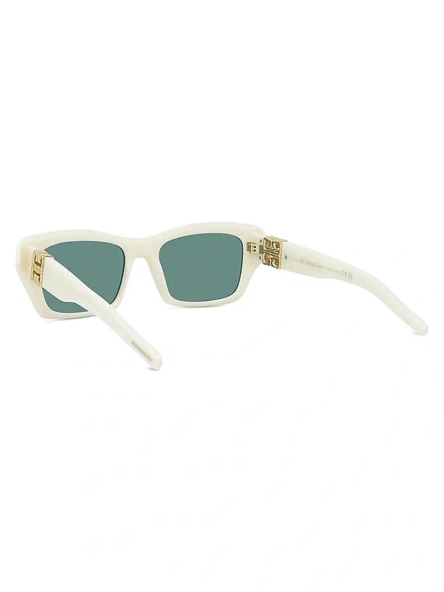 Givenchy Women's 4G Liquid 54MM Rectangular Sunglasses - White Green | Thumbnail 4 Givenchy Women's 4G Liquid 54MM Rectangular Sunglasses - White Green | Thumbnail 4