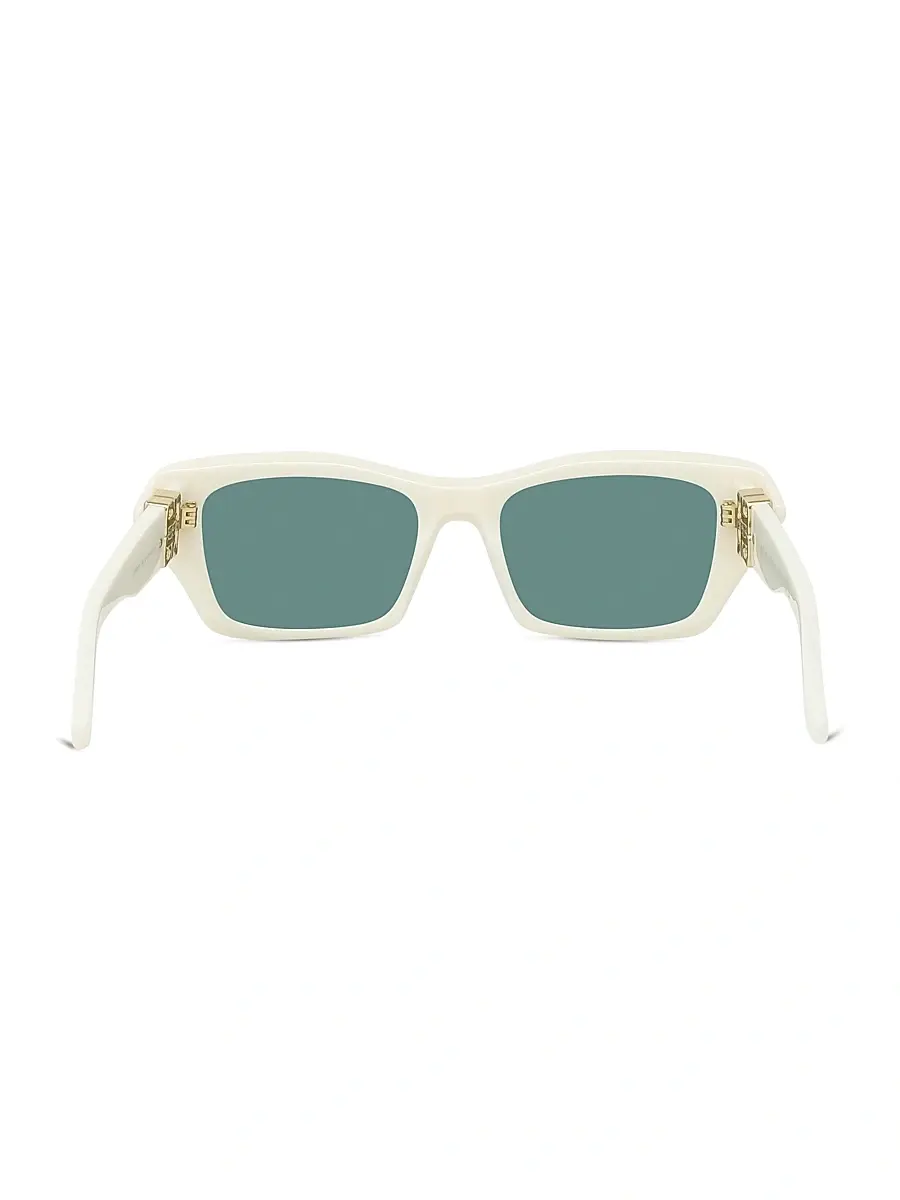 Givenchy Women's 4G Liquid 54MM Rectangular Sunglasses - White Green | Thumbnail 5 Givenchy Women's 4G Liquid 54MM Rectangular Sunglasses - White Green | Thumbnail 5
