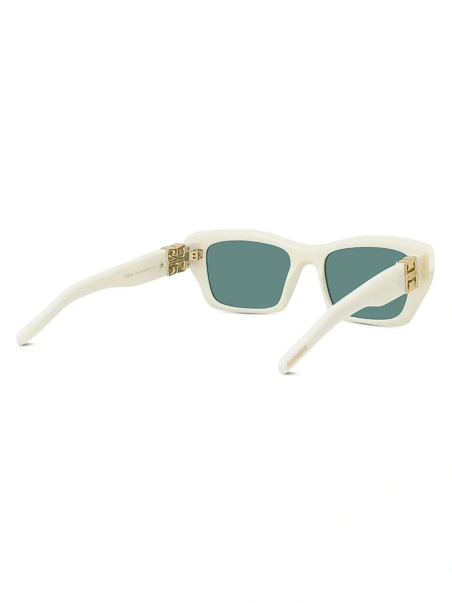 Givenchy Women's 4G Liquid 54MM Rectangular Sunglasses - White Green | Thumbnail 6 Givenchy Women's 4G Liquid 54MM Rectangular Sunglasses - White Green | Thumbnail 6
