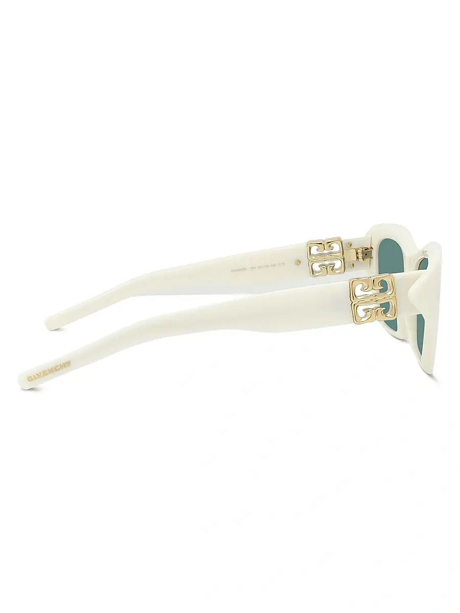 Givenchy Women's 4G Liquid 54MM Rectangular Sunglasses - White Green | Thumbnail 7 Givenchy Women's 4G Liquid 54MM Rectangular Sunglasses - White Green | Thumbnail 7