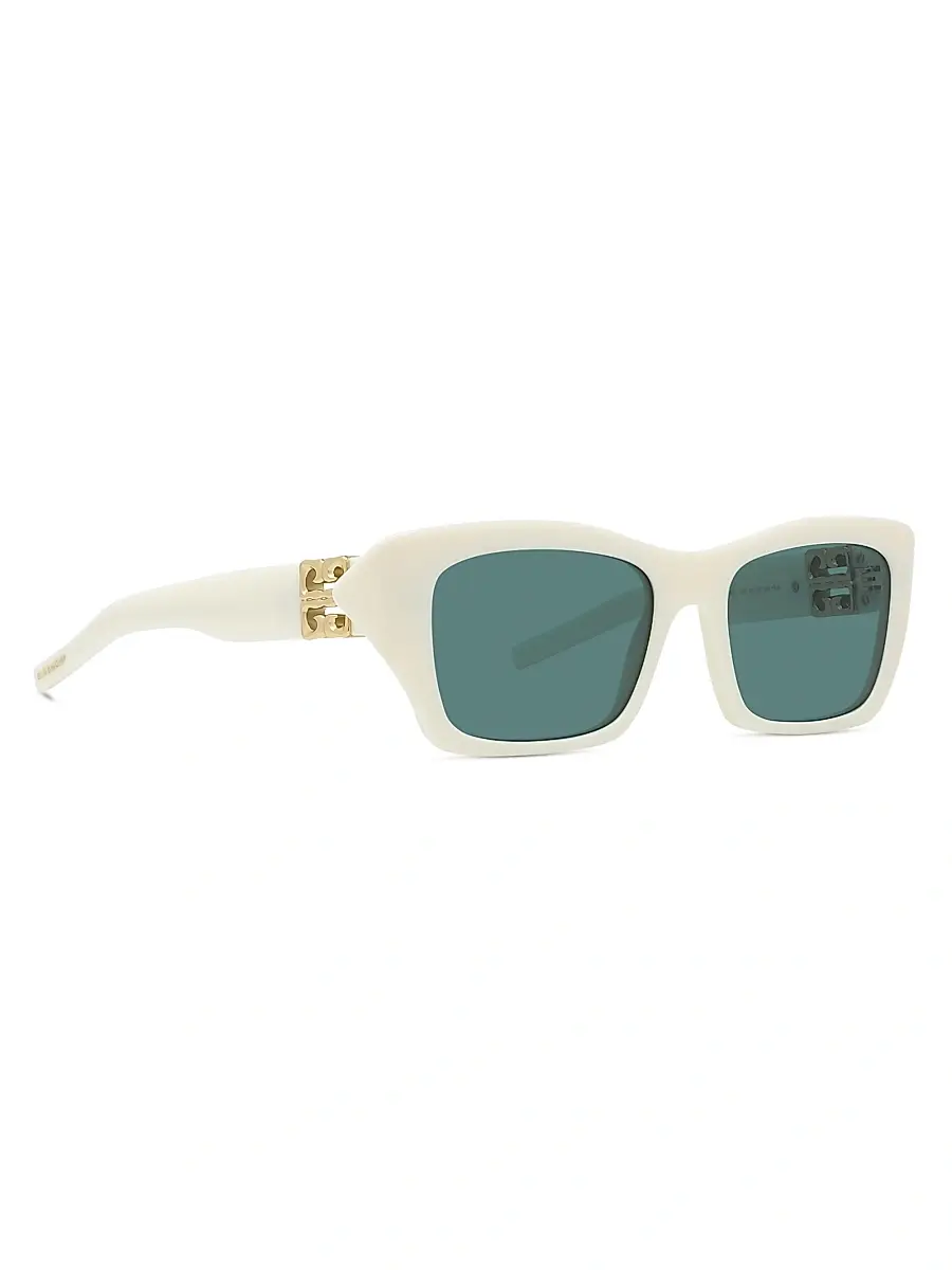 Givenchy Women's 4G Liquid 54MM Rectangular Sunglasses - White Green | Thumbnail 8 Givenchy Women's 4G Liquid 54MM Rectangular Sunglasses - White Green | Thumbnail 8