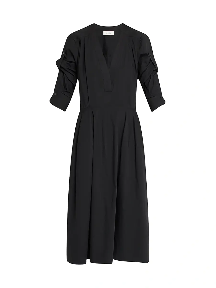 A.L.C. Women's Jordan Long-Sleeve Tunic Midi-Dress - Black | Image 1 A.L.C. Women's Jordan Long-Sleeve Tunic Midi-Dress - Black | Image 1