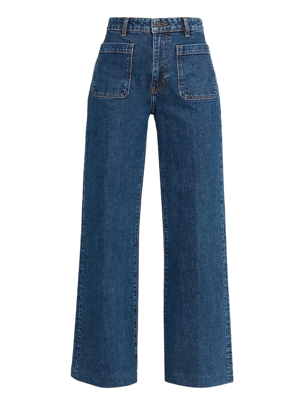 Frame Women's The Refined Stretch Patch-Pocket Wide Jeans