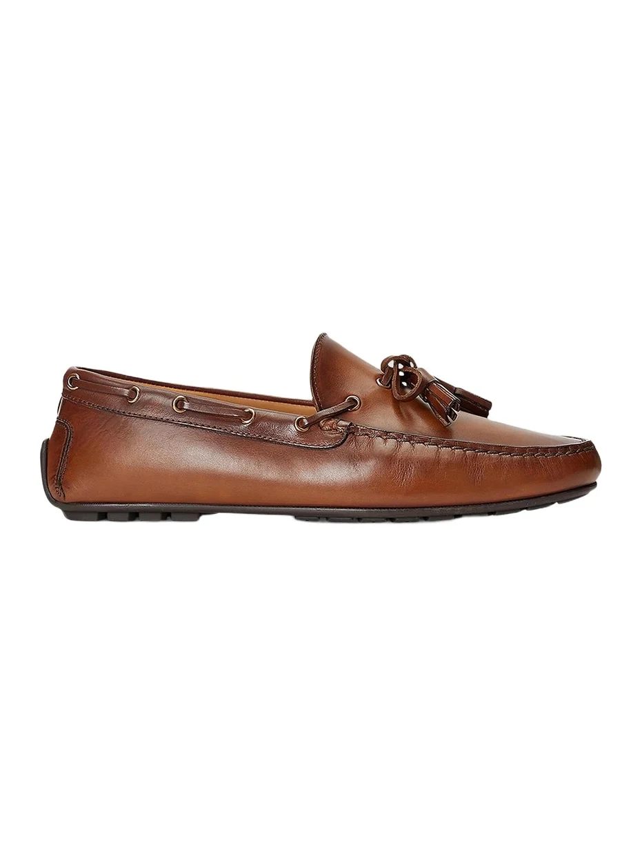 Men's Harold Hand-Burnished Leather Driving Loafers