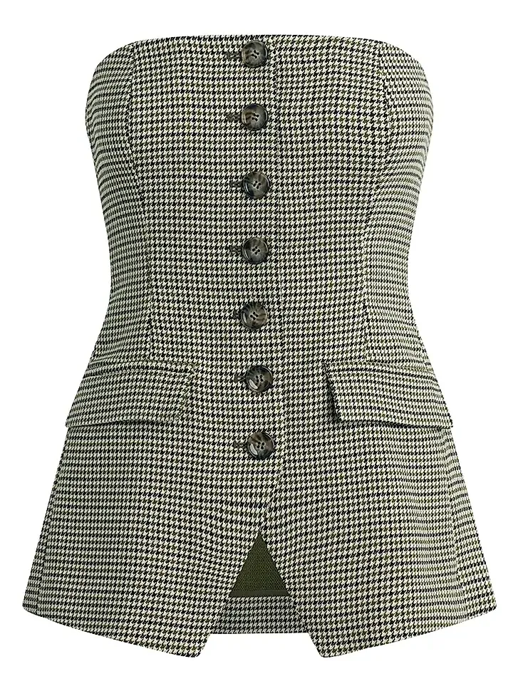 Favorite Daughter Women's Phoebe Houndstooth Bustier