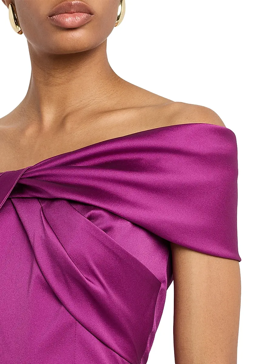 Teri Jon by Rickie Freeman Women's Mikado Off-The-Shoulder Gown | Thumbnail 5 Teri Jon by Rickie Freeman Women's Mikado Off-The-Shoulder Gown | Thumbnail 5