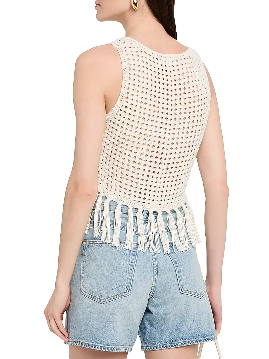 Generation Love Women's Ginger Embellished Crochet Fringe Tank | Thumbnail 4