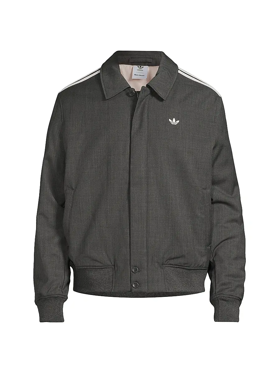 adidas Men's x Wales Bonner Wool-Blend Jacket - Dark Grey Heather | Image 1 adidas Men's x Wales Bonner Wool-Blend Jacket - Dark Grey Heather | Image 1