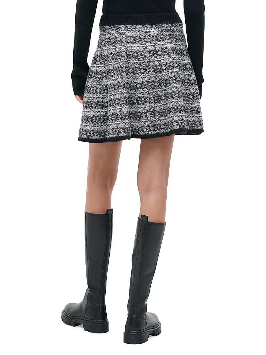Staud Women's Geri Geometric Knit A-Line Miniskirt | Thumbnail 5 Staud Women's Geri Geometric Knit A-Line Miniskirt | Thumbnail 5