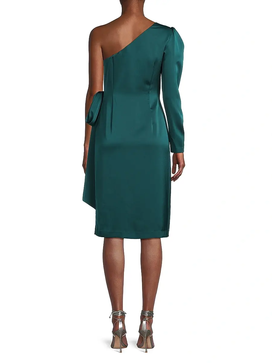 Aidan Mattox Women's One-Shoulder Satin Cocktail Dress | Thumbnail 5